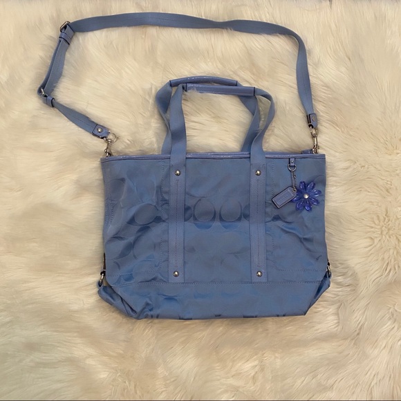 Coach Handbags - Coach Light Blue Daisy Bag